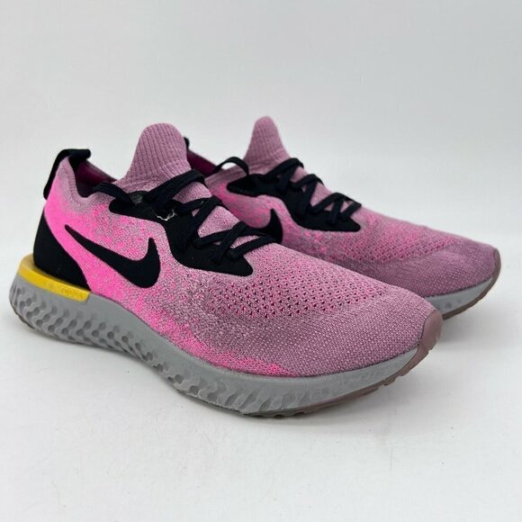 Nike Epic React Flyknit Plum Dust Black Pink Running Women Shoes AQ0070-500 Sz 7 - Picture 2 of 12